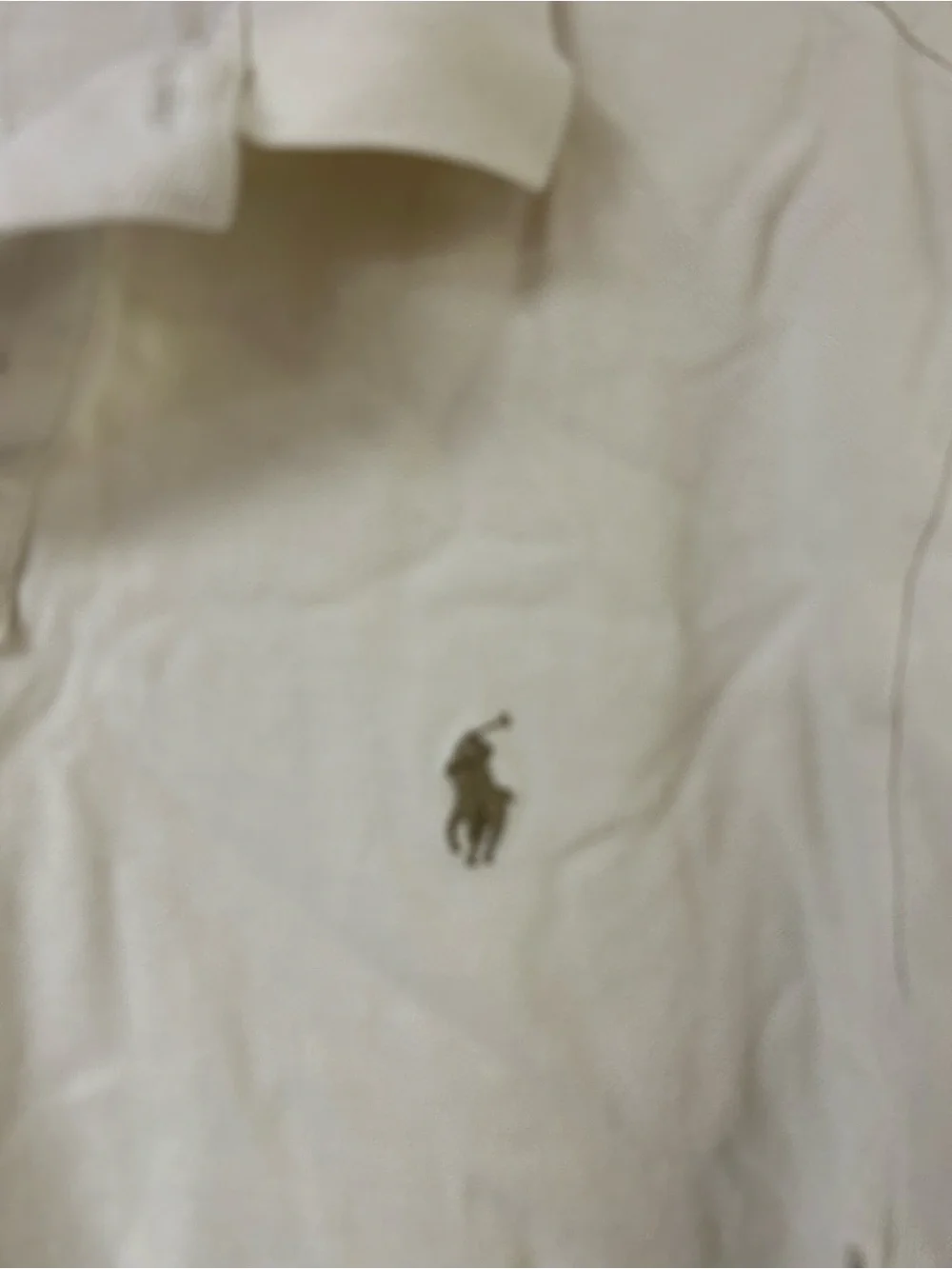 Vtg Polo Ralph Lauren Cream Men’s Polo Shirt
